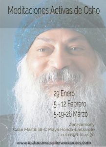 Meditaciones Activas de OSHO en el centro ZENHARMONY - Lanzarote